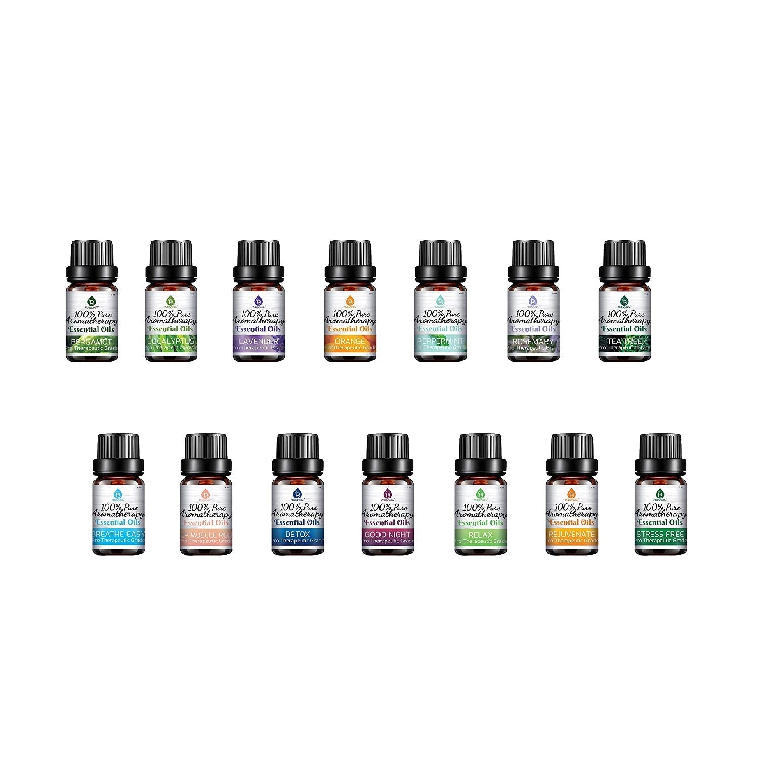 Aromatic World 14‑Oil Collection — 100% Pure Therapeutic‑Grade Essential Oils for Diffusers, Massage & Home Wellness - Day And Night Shopping