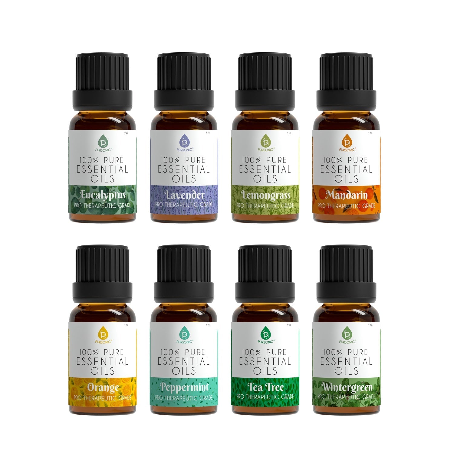 Aromatic World 8‑Oil Collection — 100% Pure Therapeutic‑Grade Essential Oils for Diffusers, Massage & Home Wellness - Day And Night Shopping