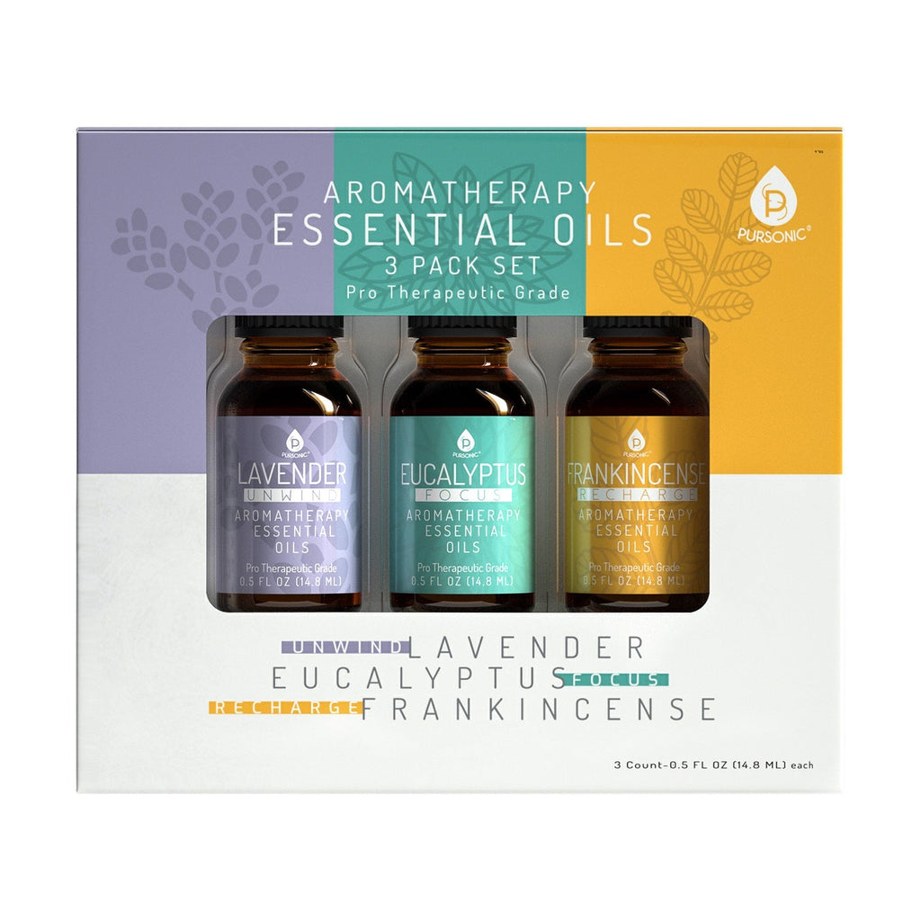 Aromatherapy Essential Oils 3‑Pack — Lavender, Eucalyptus & Frankincense for Relaxation, Clarity & Mood Balance - Day And Night Shopping