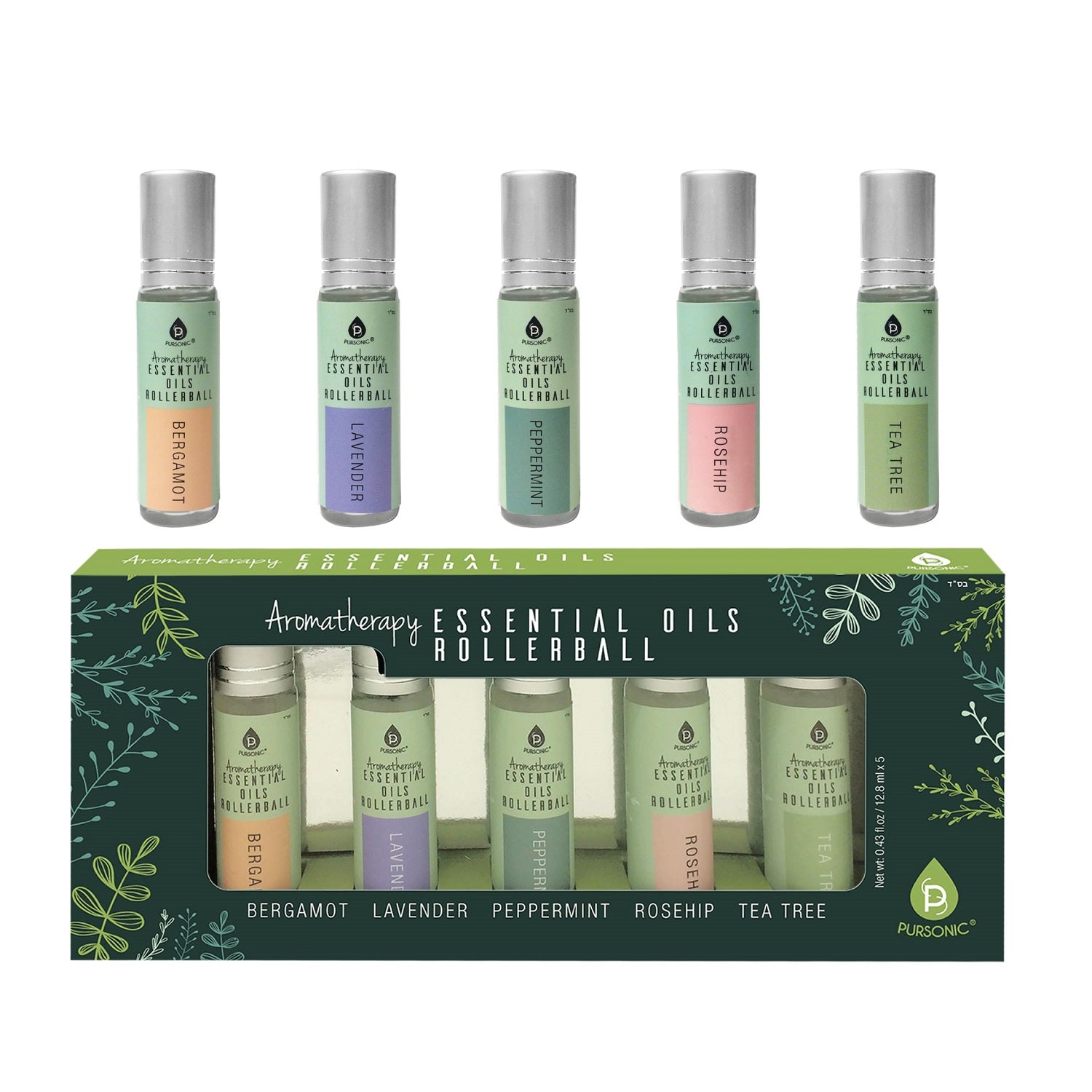 Aromatherapy Essential Oil Rollerball Set — 5‑Pack Pure Wellness Blends for Relaxation, Focus & Daily Balance - Day And Night Shopping