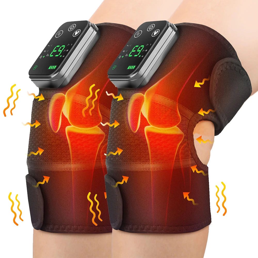 Rechargeable Heated Knee Massager – 3‑Level Heat & Vibration Therapy with 1800mAh or 4000mAh Battery Options (Knee, Shoulder & Elbow Relief) $34.99
