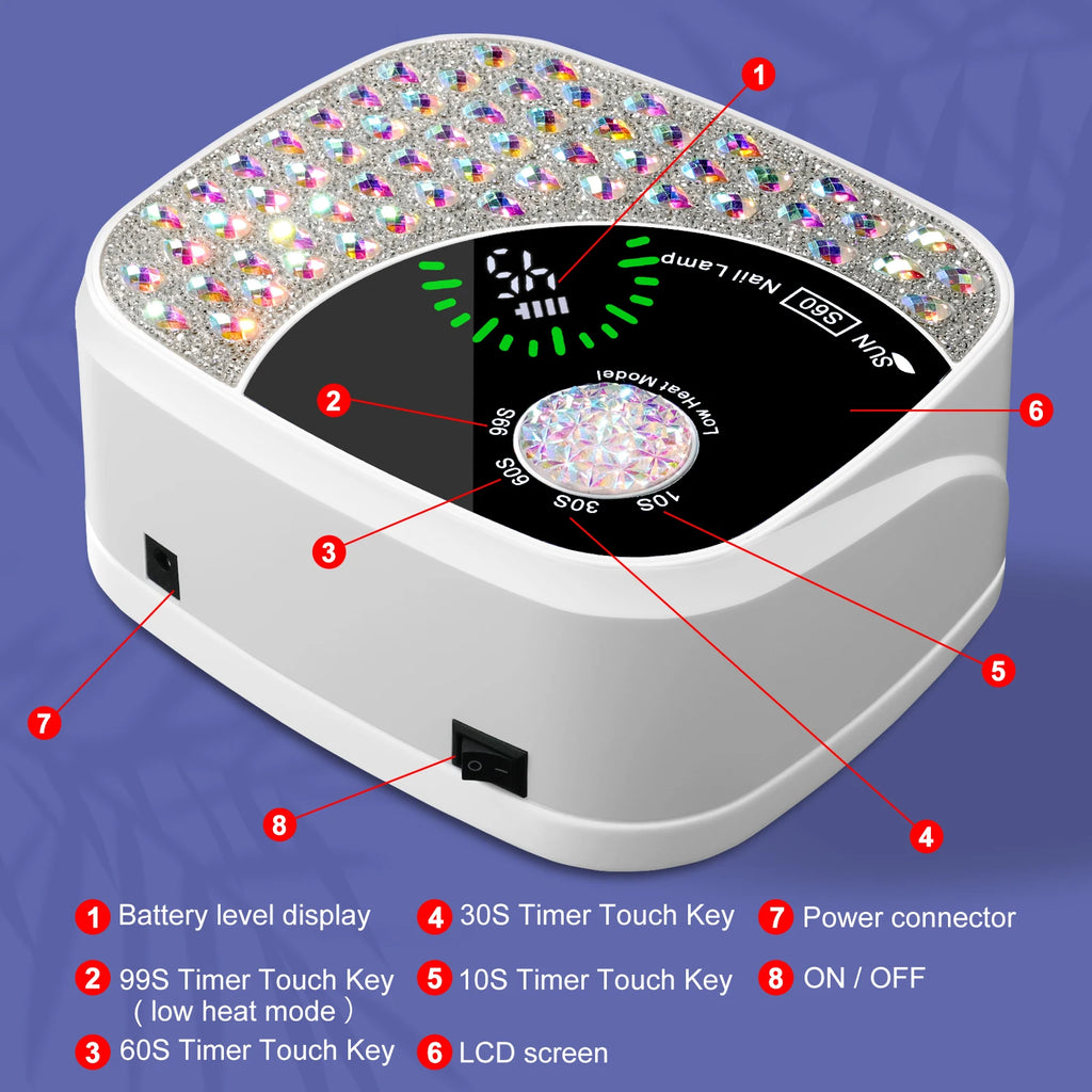 36‑LED Professional UV/LED Nail Lamp – CE‑Certified Salon‑Quality Gel Polish Dryer with Automatic Sensor  $39.99