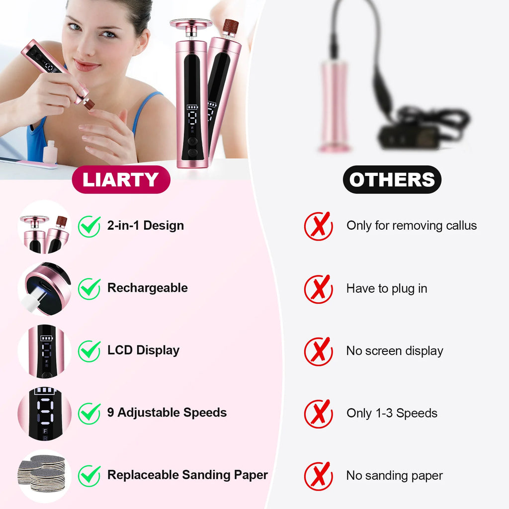 Electric Foot File & Callus Remover – Rechargeable Pedicure Tool for Smooth Heels, Dead Skin Removal & At‑Home Foot Care $29.99