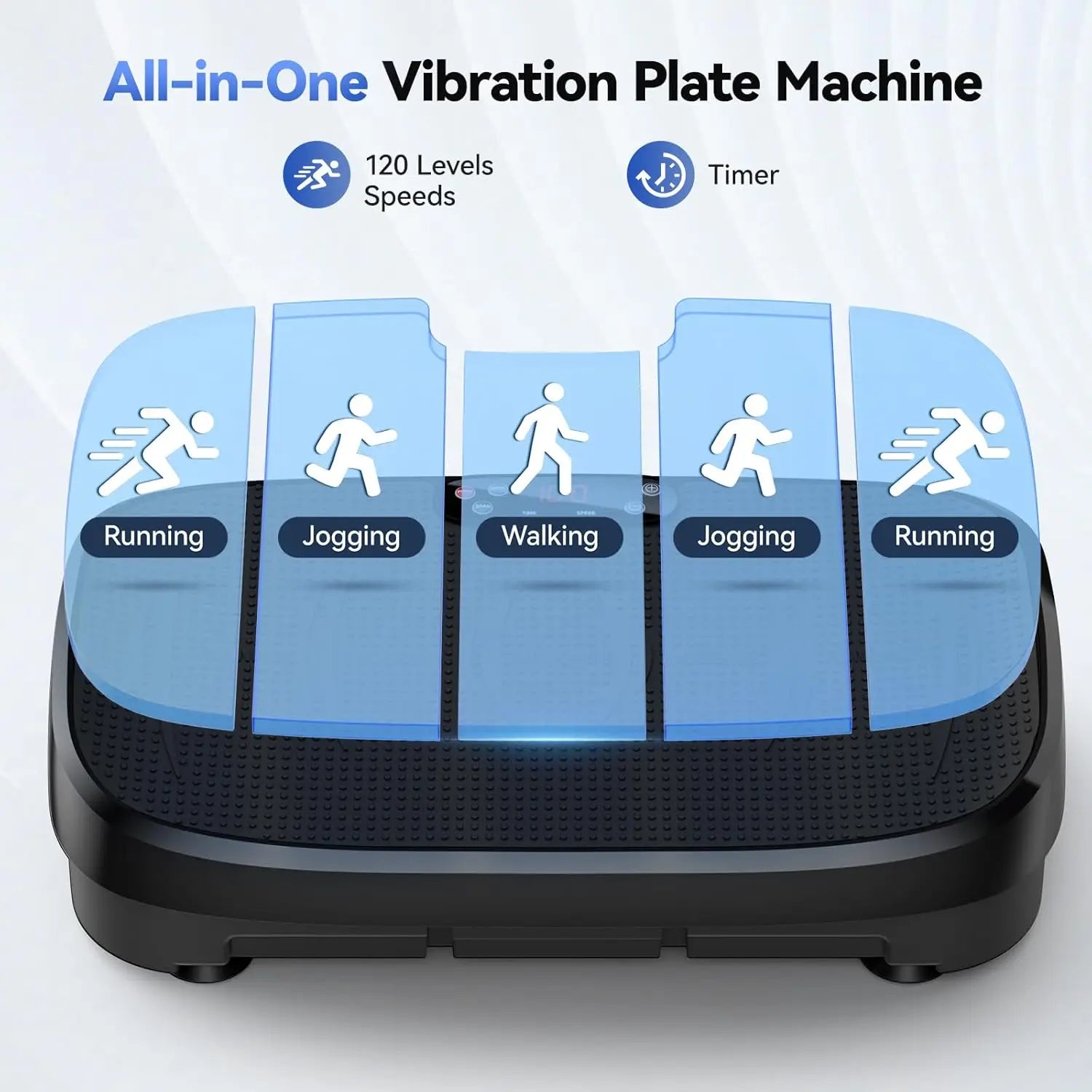 Vibration Plate Fitness Trainer — 330lbs Capacity, 120‑Level Whole Body Vibration Machine for Home Gym & Muscle Recovery $149.99