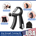 ProGrip™ 5‑Piece Heavy‑Duty Hand Strengthening Kit — Adjustable 10–60kg Gripper, Finger Trainer, Stress Ball & Forearm Ring  $18.99