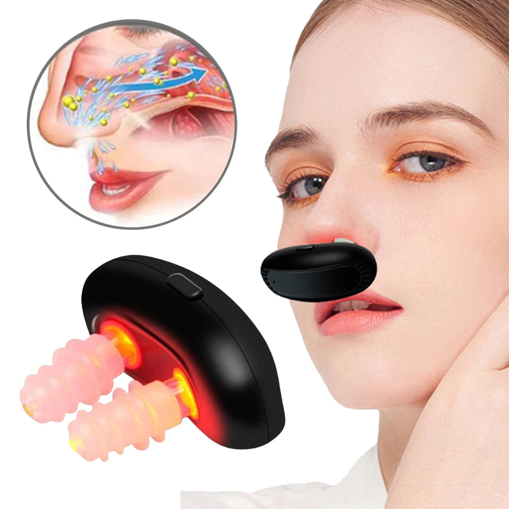 Cordless Red‑Light Nasal Therapy Device – Low‑Frequency Pulse Massage for Rhinitis & Allergy Relief  $49.99