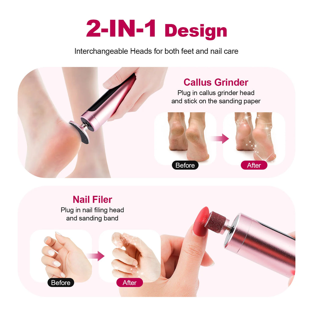 Electric Foot File & Callus Remover – Rechargeable Pedicure Tool for Smooth Heels, Dead Skin Removal & At‑Home Foot Care $29.99