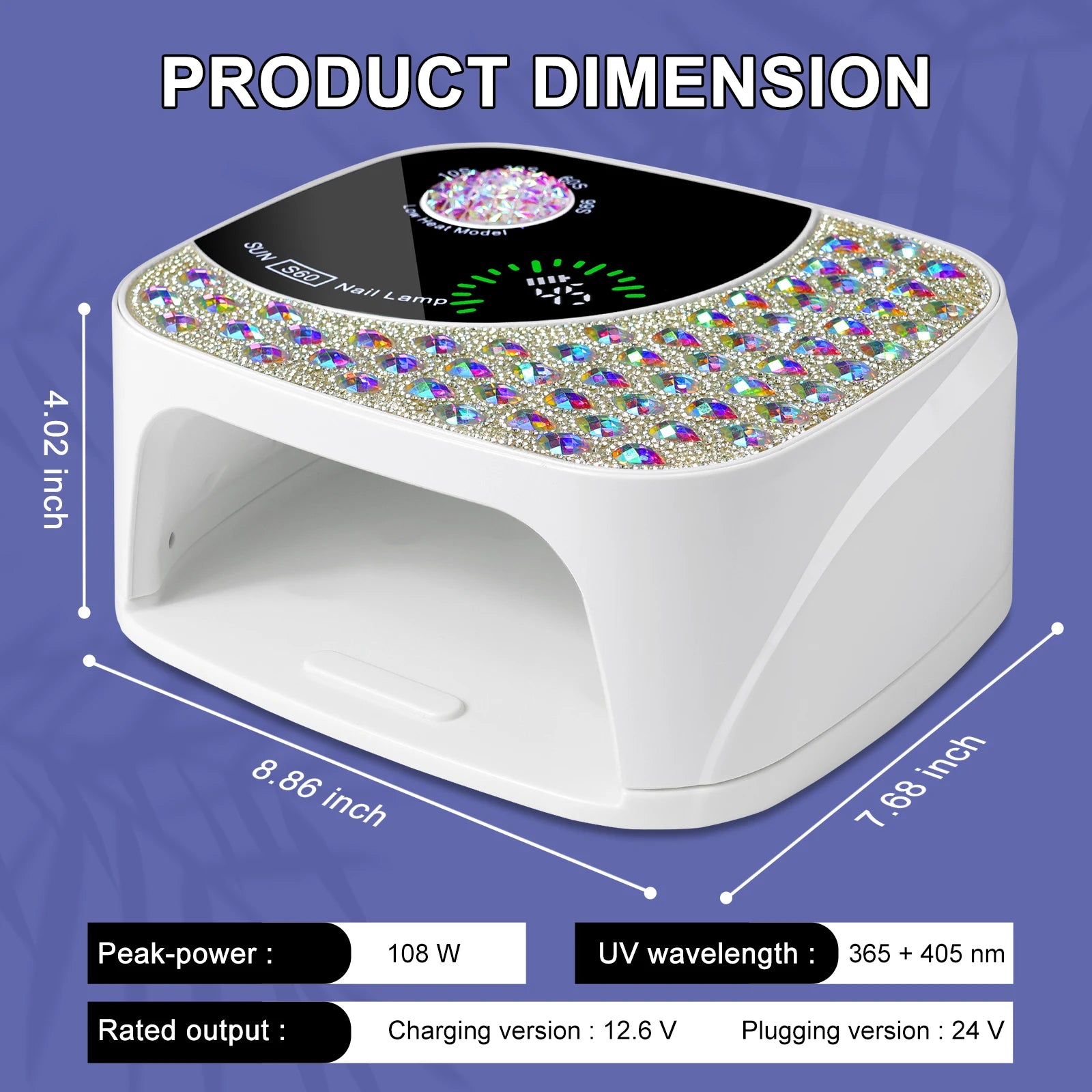 36‑LED Professional UV/LED Nail Lamp – CE‑Certified Salon‑Quality Gel Polish Dryer with Automatic Sensor  $39.99