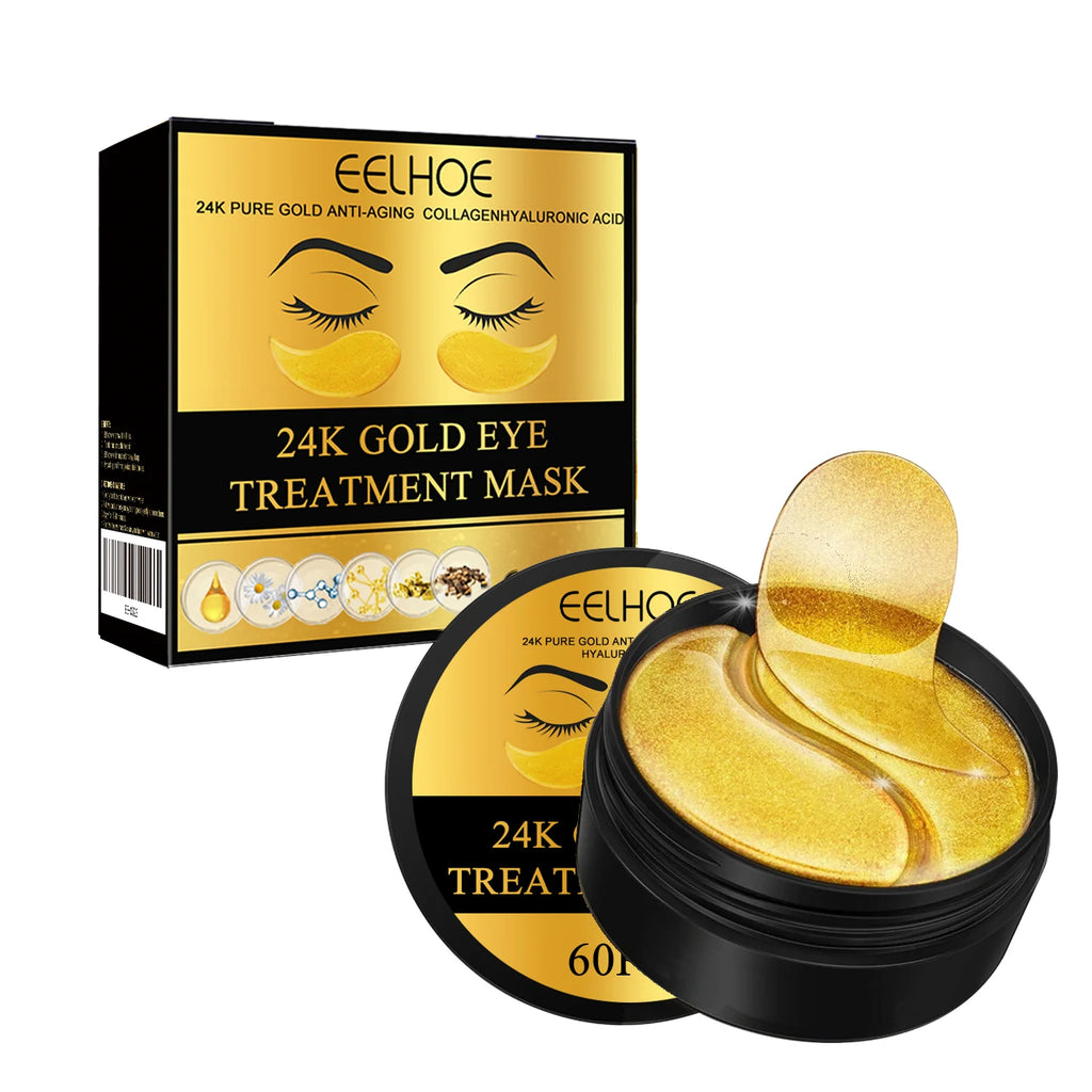 24K Gold Under‑Eye Mask (60, 120, & 180PCS) — Anti‑Dark Circles, Puffiness Reduction & Deep Hydration Eye Patches $12.99-$24.99