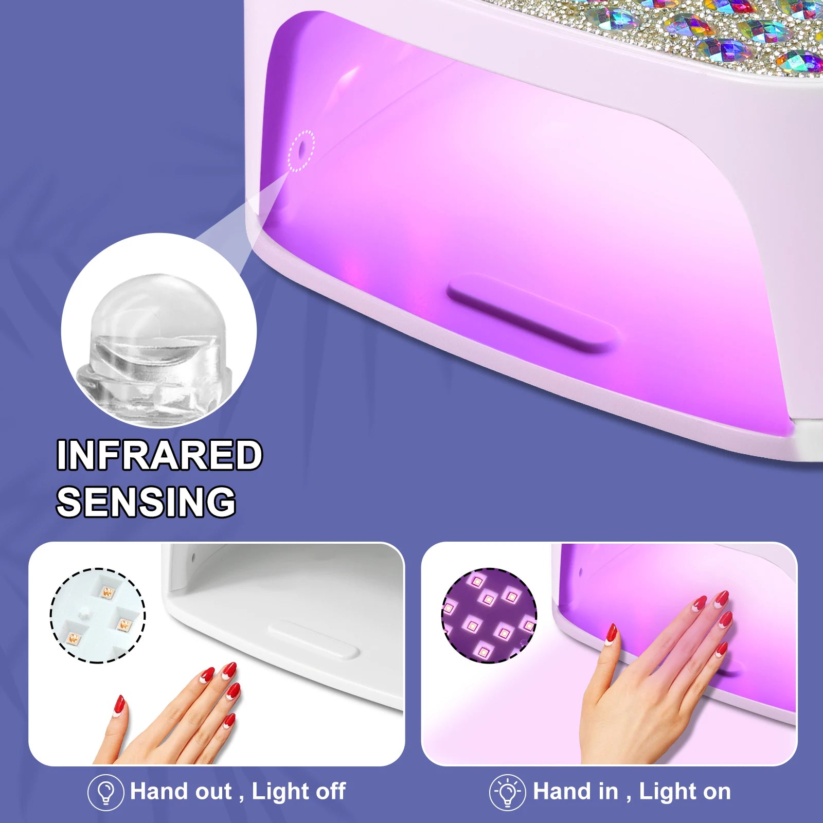 36‑LED Professional UV/LED Nail Lamp – CE‑Certified Salon‑Quality Gel Polish Dryer with Automatic Sensor  $39.99