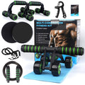 10‑in‑1 Ab Roller Fitness Kit — Resistance Bands, Push‑Up Bars, Sliders & Home Workout Set - Day And Night Shopping